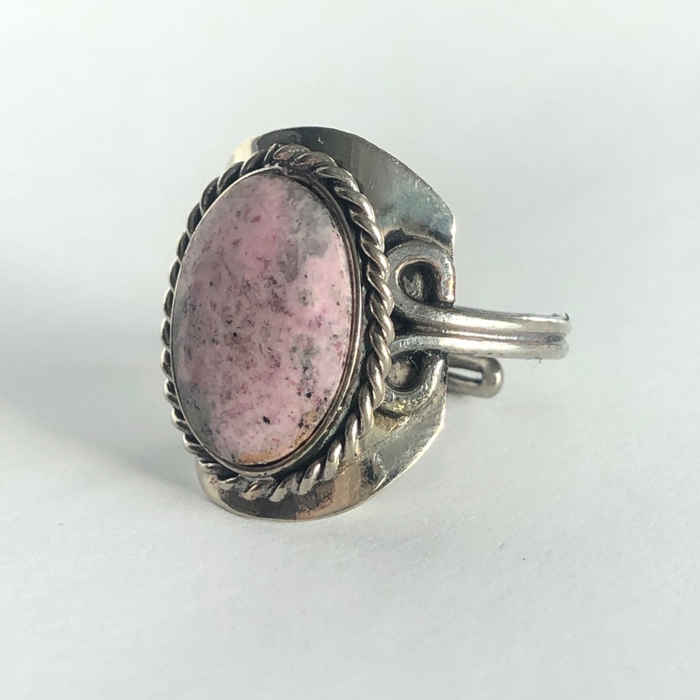 Pink Rhodonite Adjustable Ring - image 3